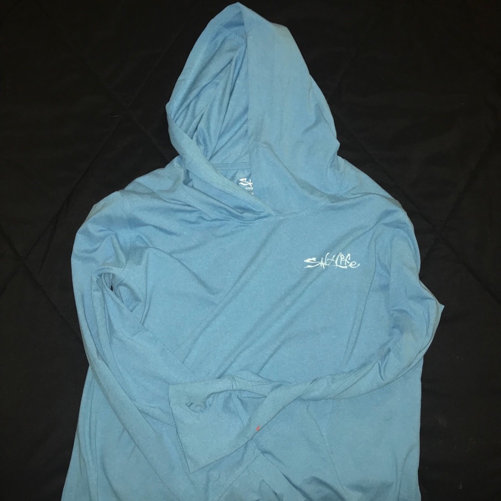 Bright blue salt life hoodie shirt